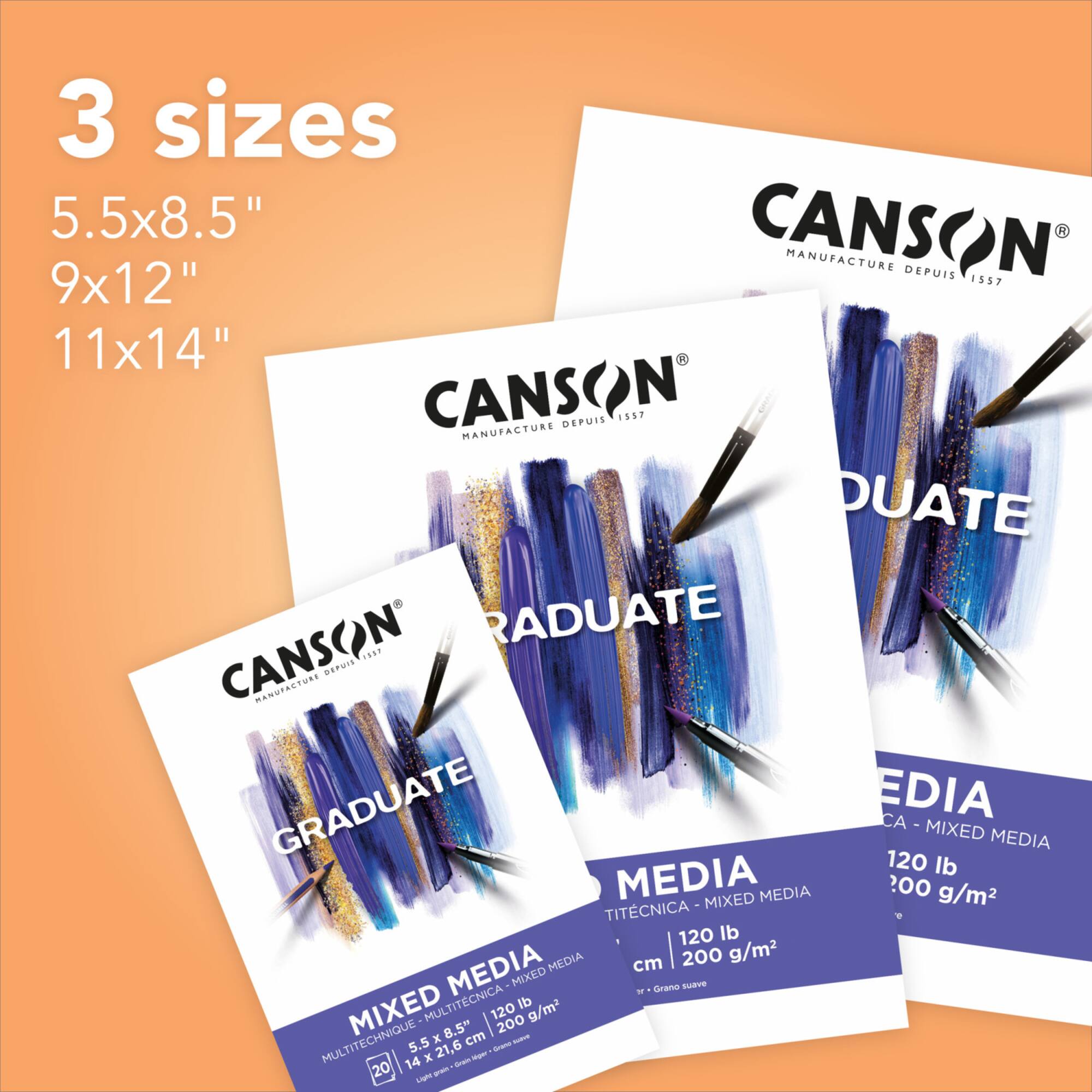 Canson® Graduate Foldover Mixed Media Pad, 9" x 12"